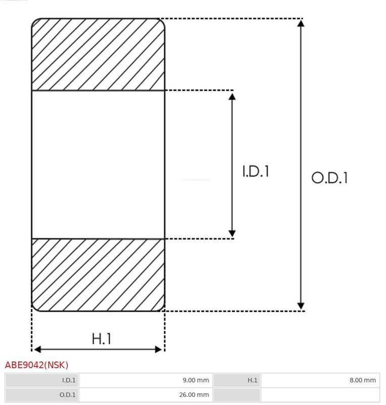 Підшипник, Auto Starter ABE9042(NSK