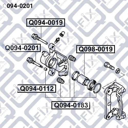 Напрямна заднього гальмівного супорта, Q-Fix Q094-0201