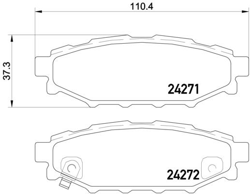 Комплект гальмівних накладок, дискове гальмо, Brembo P78020X