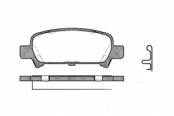 Комплект гальмівних накладок, дискове гальмо, Woking P6293.02