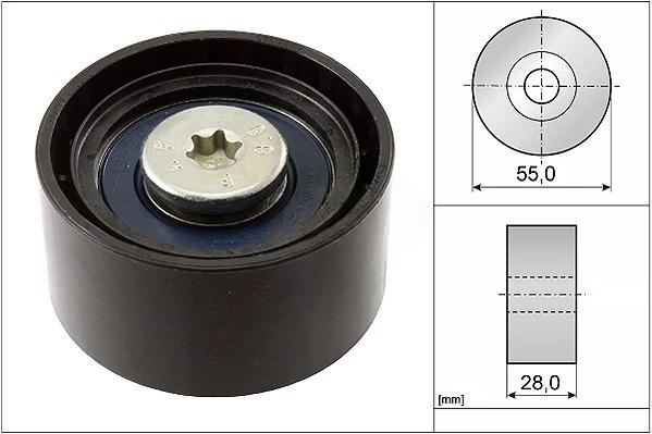 Відвідний/напрямний ролик, поліклиновий ремінь, F10)/7(F01)/X3(E83)/X5(E70) 03- 2.0-3.0 DIESEL обводной, Ina 532055610