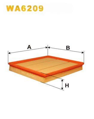 Повітряний фільтр, фільтрувальний елемент, Ford Scorpio Wix Filters (WA6209), Wix Filters WA6209