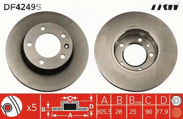 Гальмівний диск, Trw DF4249S