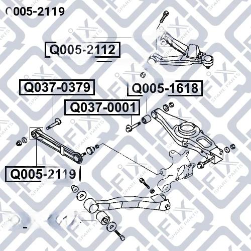 Сайлентблок заднього поперечного важеля, Q-Fix Q0052119
