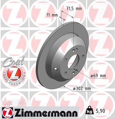 Гальмівний диск, Zimmermann 320.3807.20