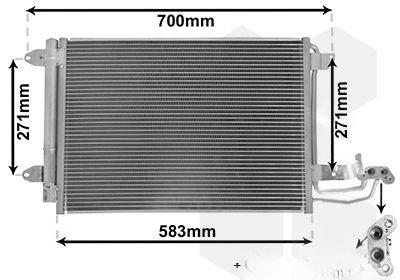 Конденсатор, система кондиціонування повітря, A3/LEON/SUPERB/EOS, Van Wezel 58005209