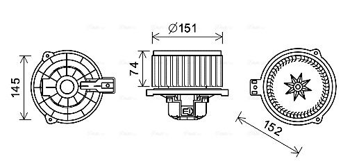 Компресор салону, Kia Sportage (10-), Hyundai iX35 (10-) Doowon type, Ava KA8258