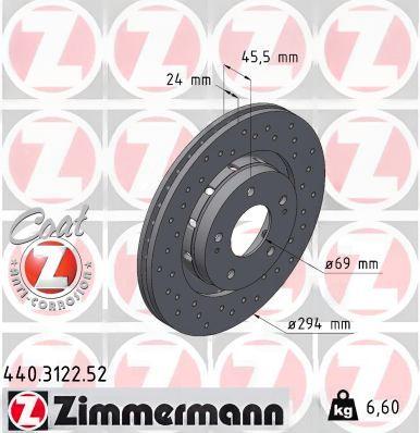 Гальмівний диск, Zimmermann 440.3122.52