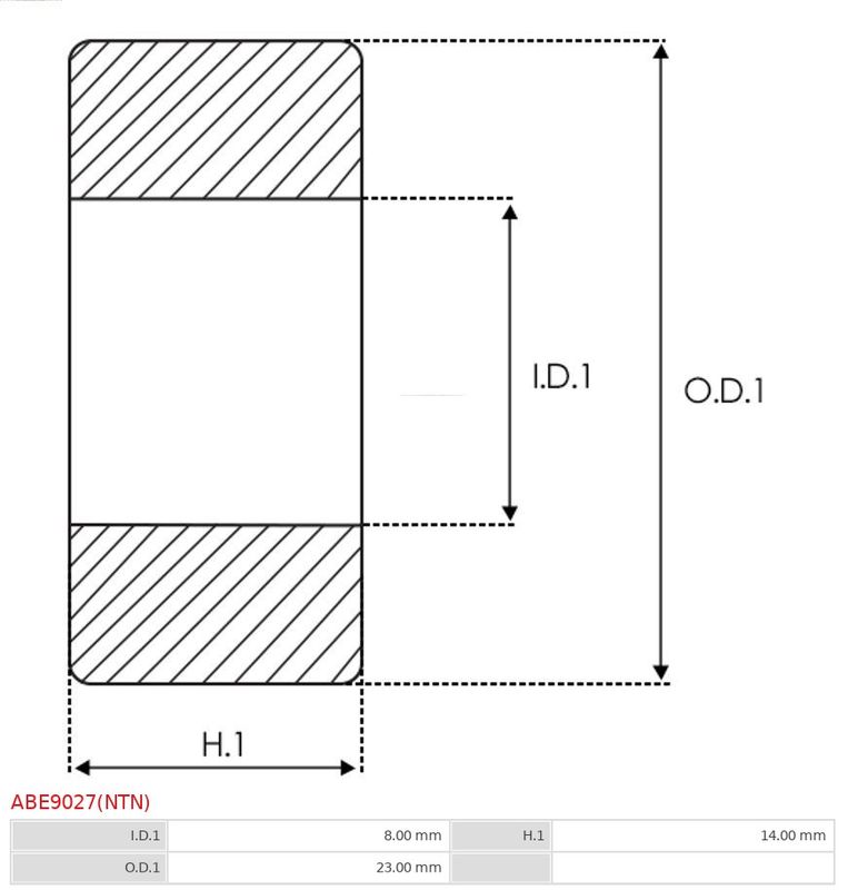 Підшипник, Auto Starter ABE9027(NTN