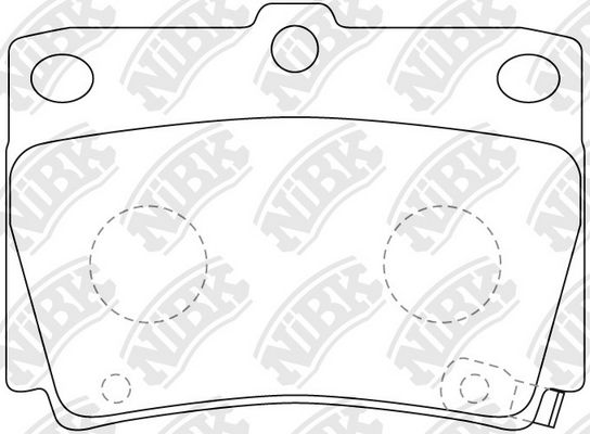 Комплект гальмівних накладок, дискове гальмо, задня вісь, MITSUBISHI PAJERO 98- задн., Nibk PN3391