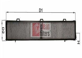Фільтр, повітря у салоні, 20мм, вугільний фільтр, фільтрувальний елемент, BMW 1/3(E90/91/92)/X1(E84) (вугільний), Clean Filters NC2314CA