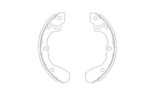 Комплект гальмівних колодок, 31мм, KIA щоки гальмівні задн. Rio 00-, Kavo Parts KBS-4403