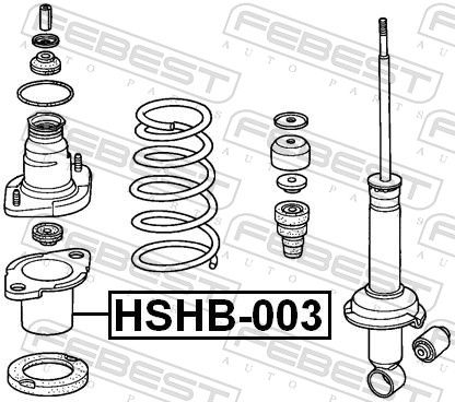 Захисний ковпачок/гофрований кожух, амортизатор, Febest HSHB-003