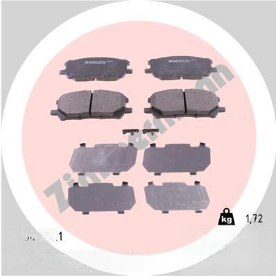 Комплект гальмівних накладок, дискове гальмо, Zimmermann 23734.170.1