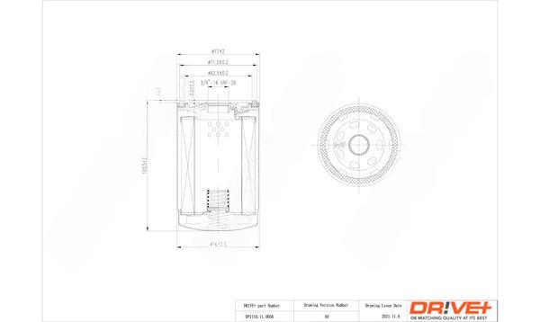 Оливний фільтр, Dr!Ve+ DP1110.11.0056