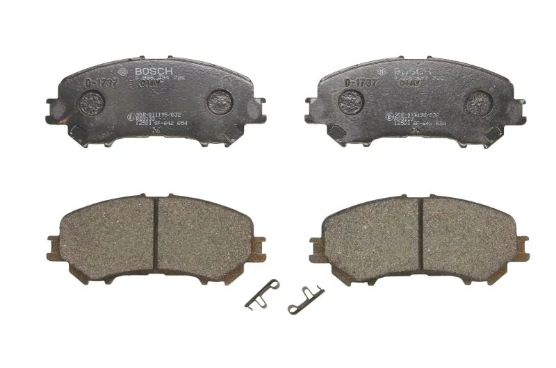 Комплект гальмівних накладок, дискове гальмо, з акустичною системою попередження про знос, Kadjar/Koleos/Qashqai/Rogue/X-Trail (толщина 17.7mm), Bosch