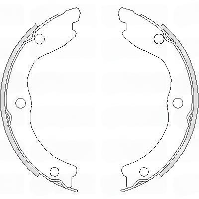 Комплект гальмівних колодок, стоянкове гальмо, задня вісь, NISSAN X-TRAIL задн., Remsa 4736.00