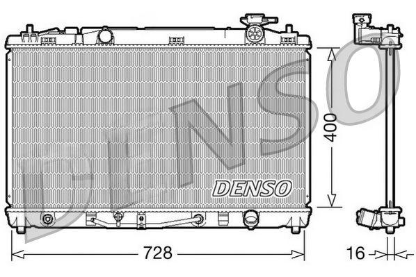 Радіатор, система охолодження двигуна, Denso DRM50042