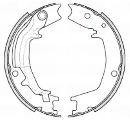 Комплект гальмівних колодок, стоянкове гальмо, Remsa 4235.00