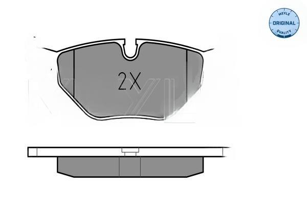 Комплект гальмівних накладок, дискове гальмо, Meyle 0252099517