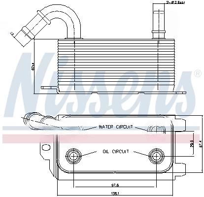 Оливний радіатор, автоматична коробка передач, FORD C-MAX/FIESTA (2009), Nissens 90661