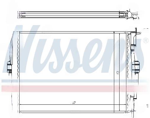 Радіатор, система охолодження двигуна, RENAULT MEGANE (02-)/SCENIC (03-), Nissens 63769