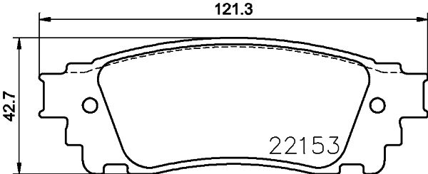 Комплект гальмівних накладок, дискове гальмо, Hella 8DB355024-631