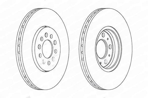Гальмівний диск, з вентиляцією, 288мм, кількість отворів 5, Skoda Rapid 12-, Fabia, Octavia /VW Golf IV, Polo, Ferodo DDF1221