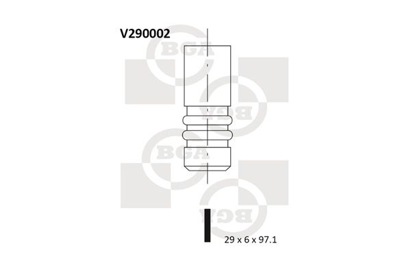 Впускний клапан, Bg Automotive V290002