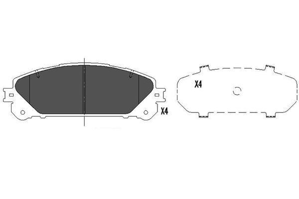 Комплект гальмівних накладок, дискове гальмо, Kavo Parts KBP-9116