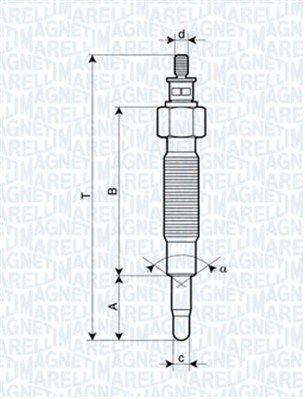 Свічка розжарювання, Magneti Marelli 062900037304