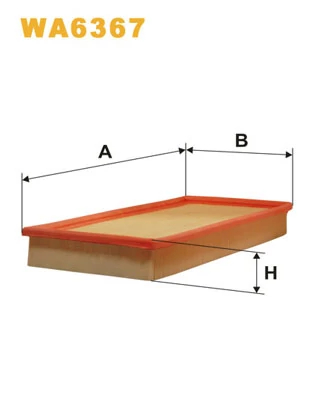 Повітряний фільтр, фільтрувальний елемент, Mitsubishi Carisma, Pajero II, Space Star, Volvo S40, V40 Wix Filters (WA6367), Wix Filters WA6367