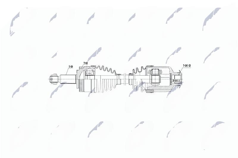 Приводний вал, Nty NPWKA342