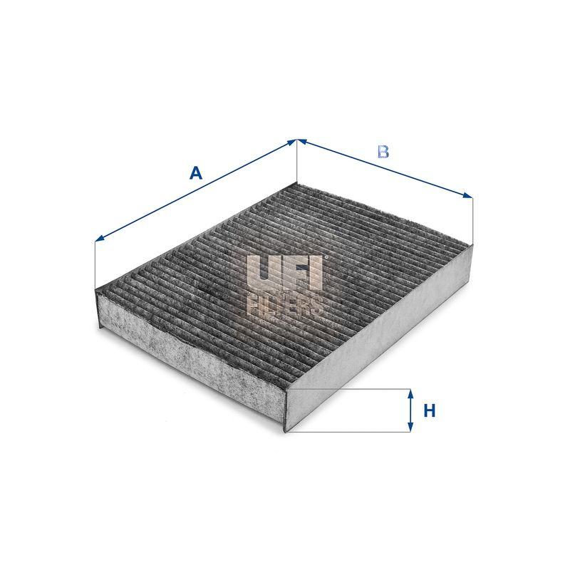 Фільтр, повітря у салоні, 37мм, вугільний фільтр, Ufi 54.234.00