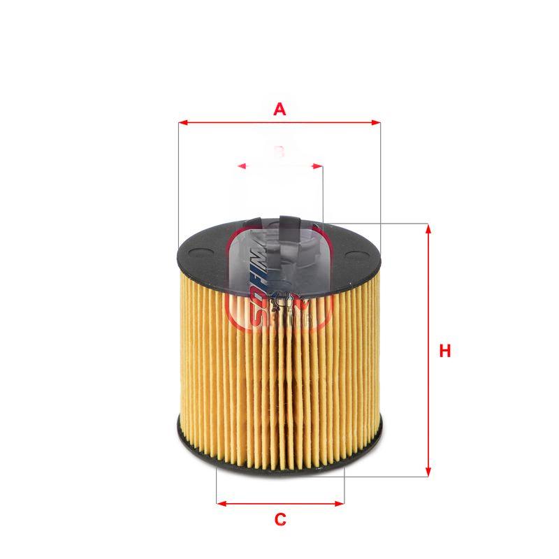 Оливний фільтр, фільтрувальний елемент, Audi A3/Skoda Fabia/Roomster/VW Golf V/Passat/Touran 1.4/1.6 TSI, Sofima S5047PE