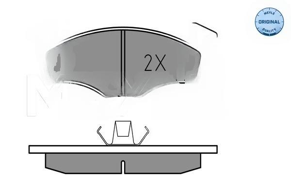 Комплект гальмівних накладок, дискове гальмо, Meyle 0252186615