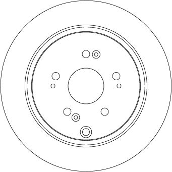 Гальмівний диск, повн., 305мм, кількість отворів 5, HONDA диск гальмівний задній CR-V III 07-, Trw DF7374
