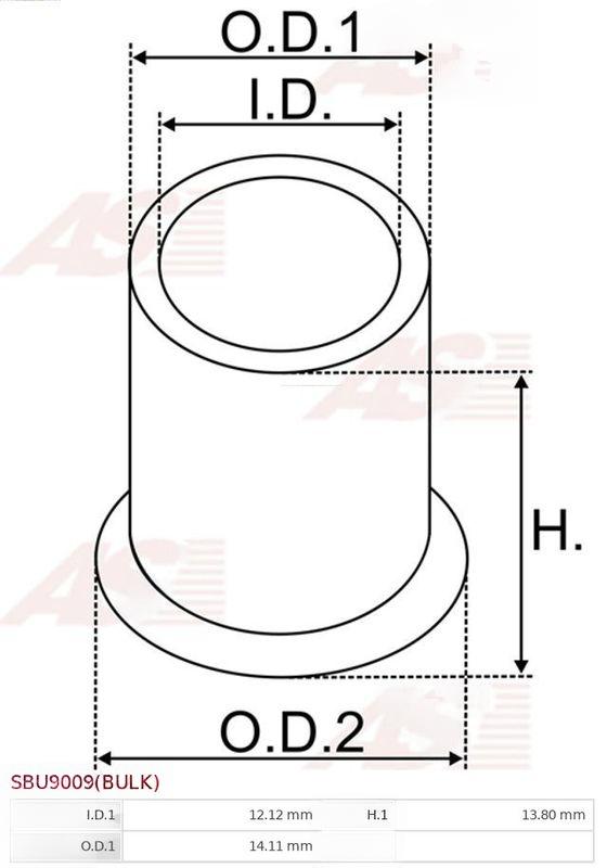 Втулка, вал стартера, Auto Starter SBU9009(BULK)