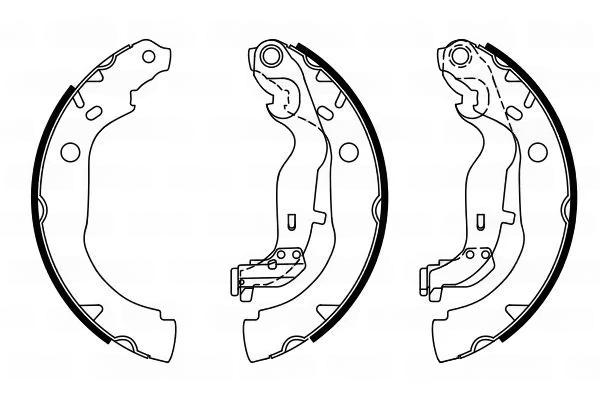 Комплект гальмівних колодок, 42мм, RENAULT щоки гальмівні Duster,Clio II,Logan,Citroen (система BOSCH!), Bosch 0986487774