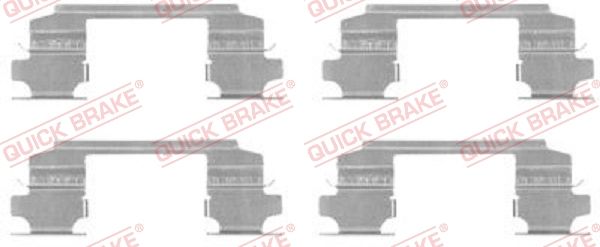 Комплект приладдя, накладка дискового гальма, Quick Brake 109-1686