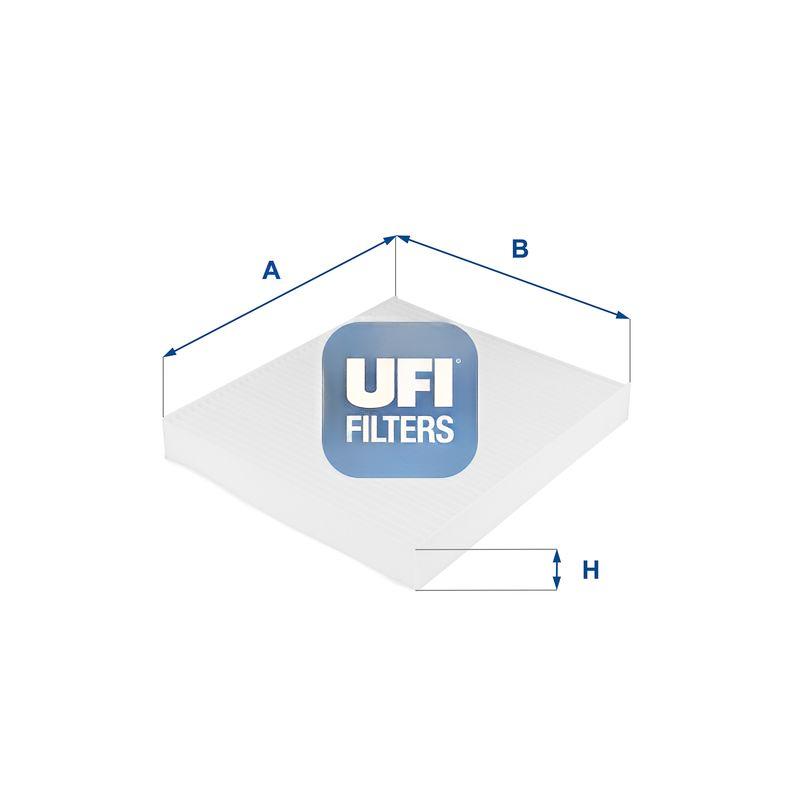 Фільтр, повітря у салоні, 31мм, пиловий фільтр, VAG FABIA/POLO 99-/07-, Ufi 53.031.00