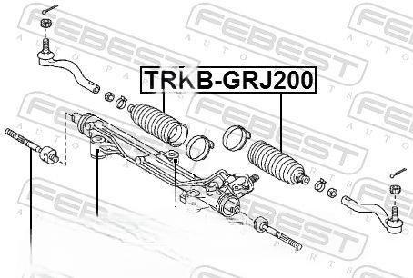 Опора, рульовий механізм, TOYOTA LAND CRUISER 200 UZJ200/VDJ200 2007-), Febest TAB-GRJ200-KIT