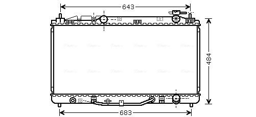 Радіатор, система охолодження двигуна, Toyota Camry (07-) 2,4i AT (TO2464) AVA, Ava TO2464