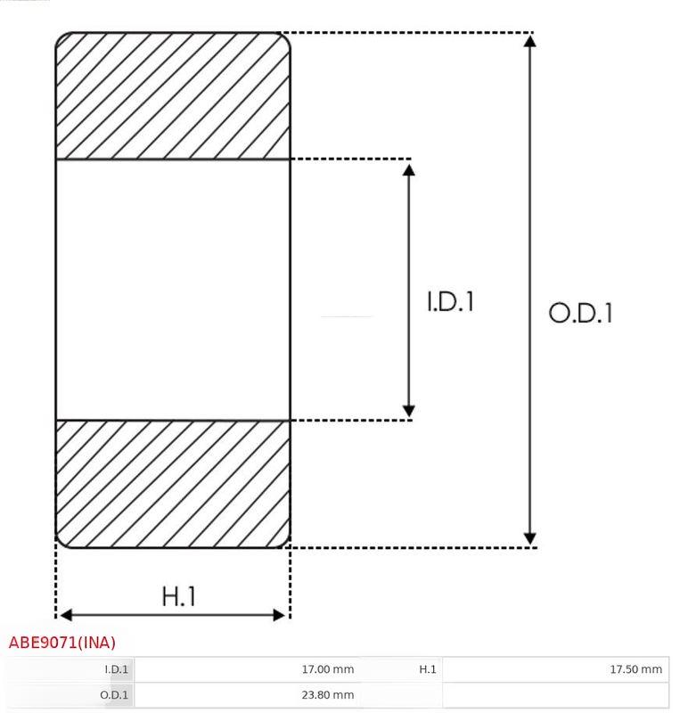 Підшипник, Auto Starter ABE9071(INA)