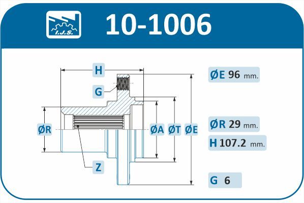 Маточина колеса, Ijs 10-1006