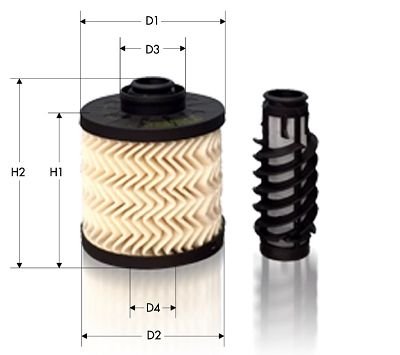 Фільтр палива, фільтрувальний елемент, Citroen Ford Peugeot 1.6/2.0 HDI 13-, Tecneco GS2084E