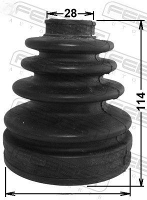 Гофрований кожух, приводний вал, Febest 0115KDJ95T