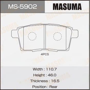 Комплект гальмівних колодок, Masuma MS5902