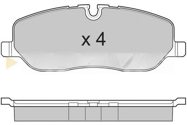 Комплект гальмівних накладок, дискове гальмо, Bremsi BP3206