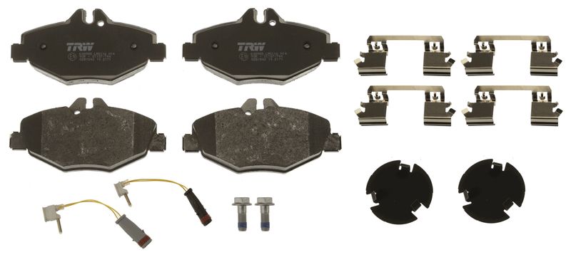 Комплект гальмівних накладок, дискове гальмо, з контактом попередження про знос, MERCEDES E200/E220/E240/E270/E280, Trw GDB1542